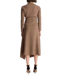 A.L.C. Skyla Checked Asymmetrical Wrap Top