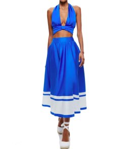 Alice + Olivia Earla High-Waist Midi Skirt