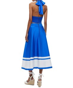 Alice + Olivia Earla High-Waist Midi Skirt
