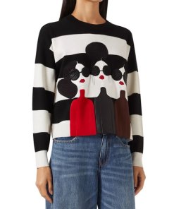 Alice + Olivia Gleeson Stace Face Wool Sweater
