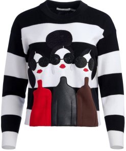 Alice + Olivia Gleeson Stace Face Wool Sweater