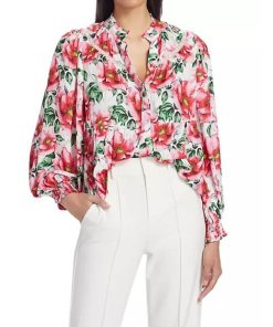 Alice + Olivia Jaclyn Floral Blouson Blouse