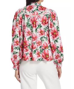 Alice + Olivia Jaclyn Floral Blouson Blouse