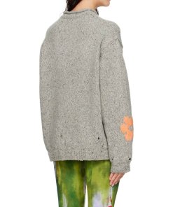 Acne Studios Floral Jacquard Wool-Blend Sweater