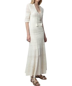 Zadig & Voltaire Memphis Pointelle Maxi Cotton Dress