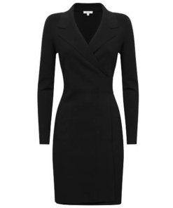 Reiss Elisha Double-Breasted Knit Mini Dress