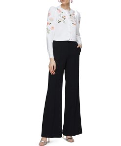 Alice + Olivia Kitty Floral Embroidered Cardigan