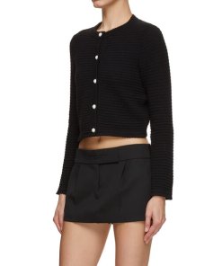 Alice + Olivia Noella Embellished Buttoned Cardigan