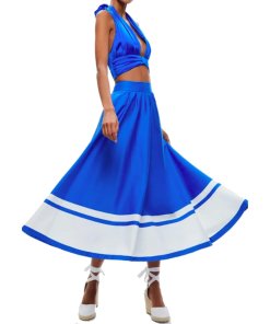 Alice + Olivia Earla High-Waist Midi Skirt