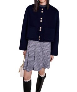 Maje Vivta Cropped Knit Jacket