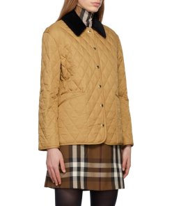Burberry Dranefeld Corduroy-Collar Quilted Jacket