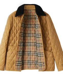 Burberry Dranefeld Corduroy-Collar Quilted Jacket