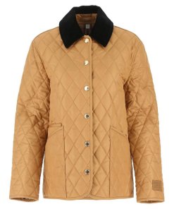 Burberry Dranefeld Corduroy-Collar Quilted Jacket
