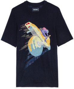 Zadig & Voltaire Ida Embellished Short-Sleeve Sweater