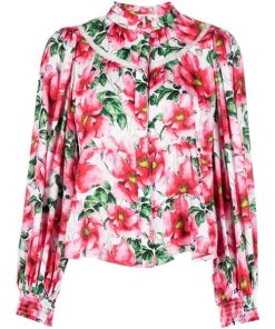 Alice + Olivia Jaclyn Floral Blouson Blouse