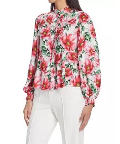 Alice + Olivia Jaclyn Floral Blouson Blouse