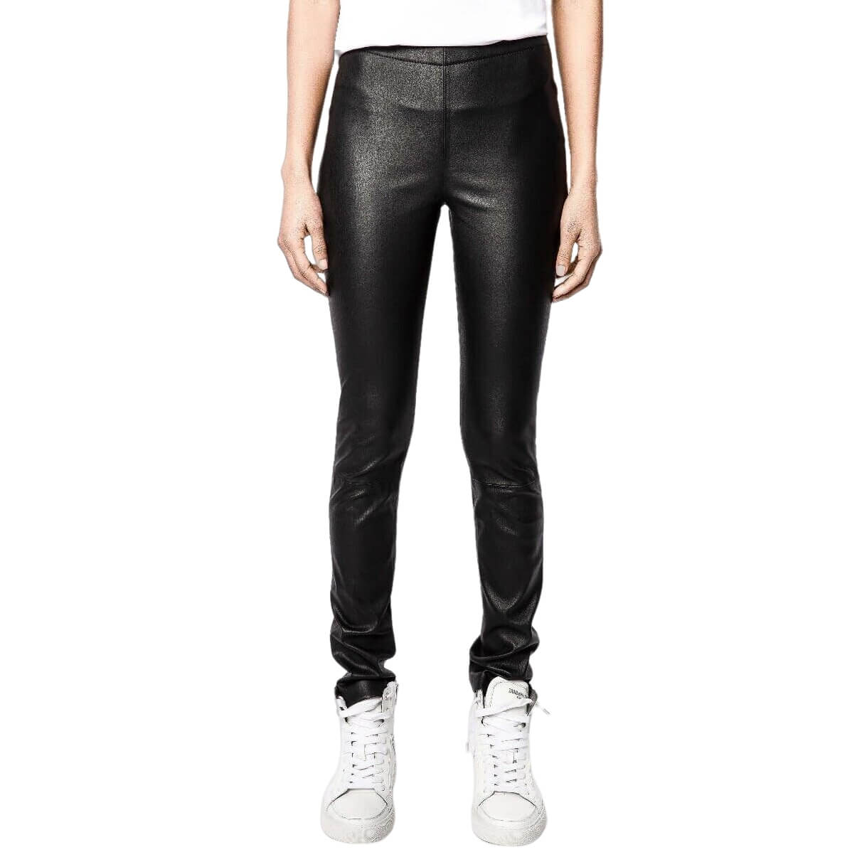 Zadig & Voltaire Pharel Cuir Perm Leather Leggings – evaChic