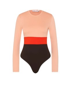 Proenza Schouler White Label Colorblock Jersey Bodysuit