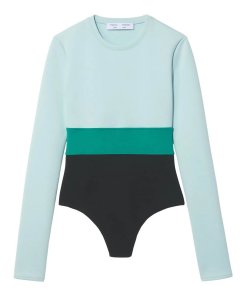 Proenza Schouler White Label Colorblock Jersey Bodysuit