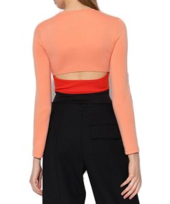 Proenza Schouler White Label Colorblock Jersey Bodysuit