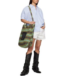 R13 Stripe Oversize Boxy Button-Up Shirt
