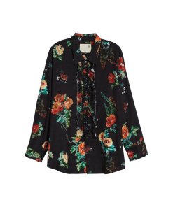 R13 Useless Treasures Drop Neck Tuxedo Shirt