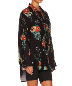 R13 Useless Treasures Drop Neck Tuxedo Shirt