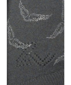 Zadig & Voltaire Mirka Wings Rhinestone Embellished Cashmere Cardigan
