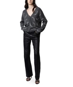 Zadig & Voltaire Mirka Wings Rhinestone Embellished Cashmere Cardigan