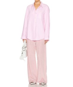 R13 Seamless Oversize Button-Up Shirt
