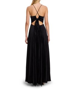 A.L.C. Aries Pleated Maxi Open-Back Dress