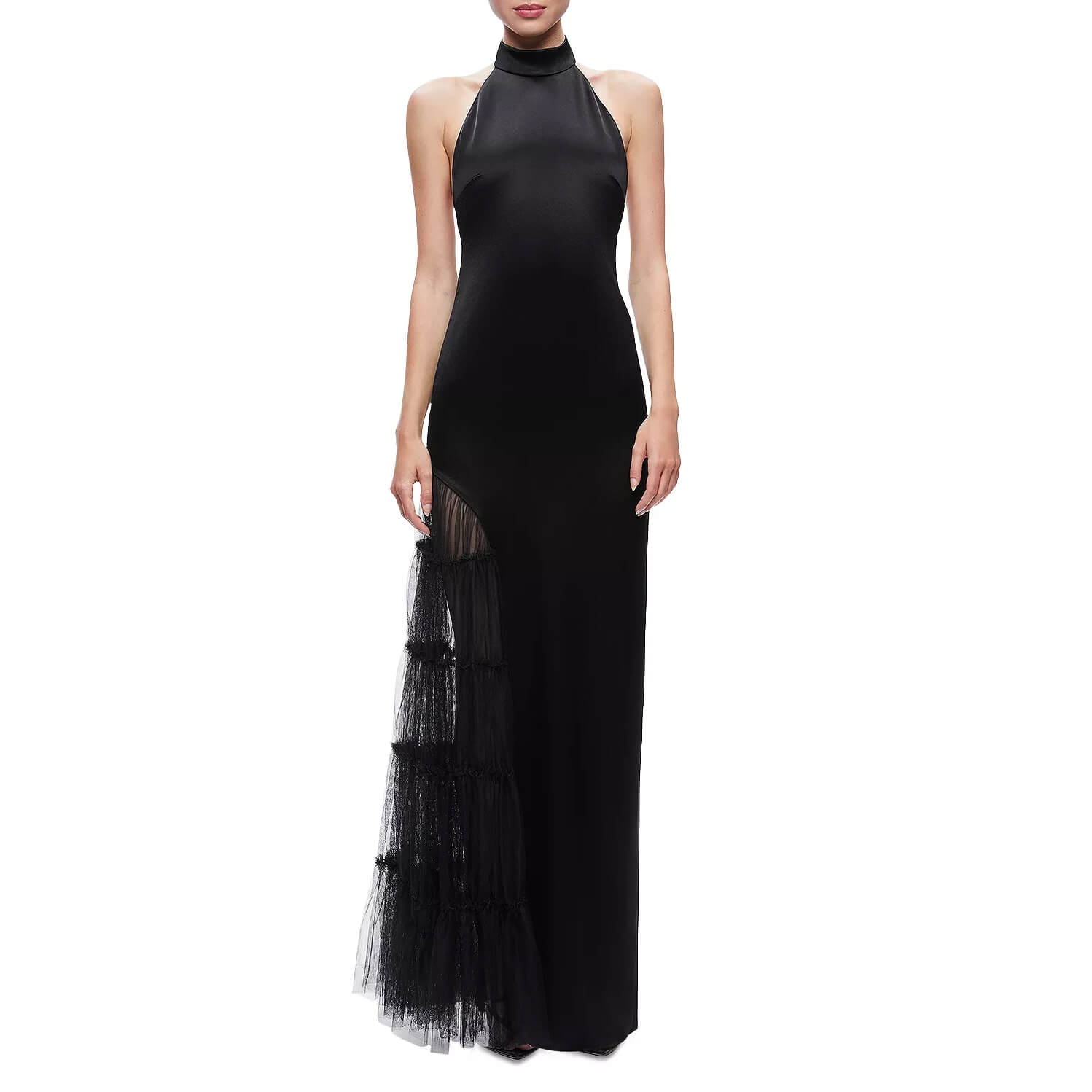 Alice + Olivia Ryn Slit Tulle Panel Maxi Dress – evaChic