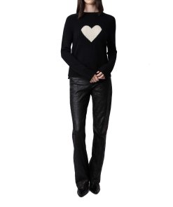 Zadig & Voltaire Lili Heart Intarsia Cashmere Sweater