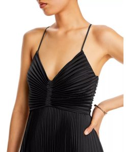 A.L.C. Aries Pleated Maxi Open-Back Dress