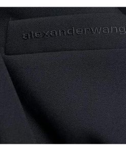Alexander Wang Embroidered Logo Single-Breasted Wool Blazer