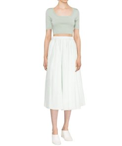 Joseph Smithfield Silk Habotai Pleated Skirt