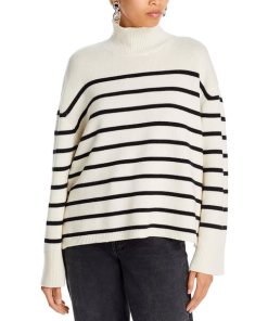 Anine Bing Courtney Striped Wool-Cashmere Sweater