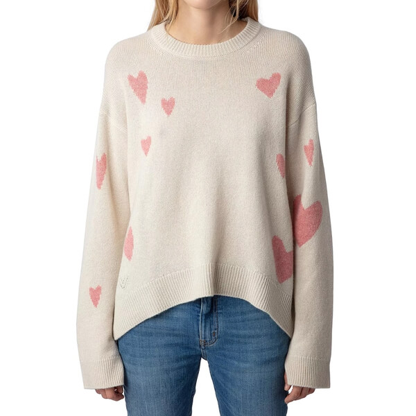 Zadig & Voltaire Markus Heart Cashmere Sweater – evaChic