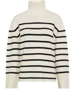 Anine Bing Courtney Striped Wool-Cashmere Sweater