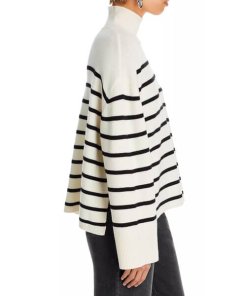 Anine Bing Courtney Striped Wool-Cashmere Sweater