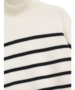 Anine Bing Courtney Striped Wool-Cashmere Sweater