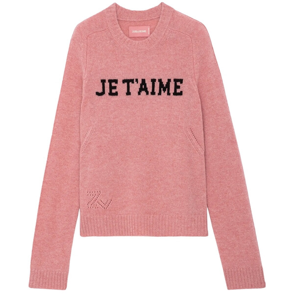 Zadig & Voltaire Lili Je T'Aime Cashmere Sweater – evaChic