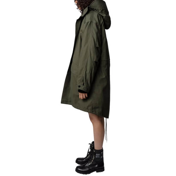 未使用★GOOD GRIEF Sweat Coat  カーキ Klimi Military Green Cotton Parka | Zadig&Voltaire