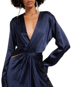 Christopher Esber Triquetra Twist Silk Maxi Dress