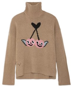 Zadig & Voltaire Alma Cherry Intarsia Merino Sweater