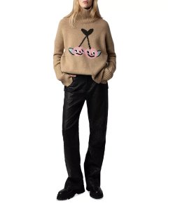 Zadig & Voltaire Alma Cherry Intarsia Merino Sweater