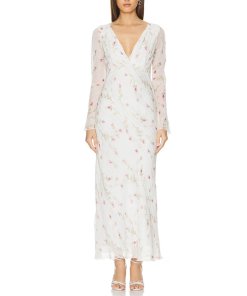 fitted lace wedding dress Loveshackfancy Women's Minka Maxi Dress - White main image 1