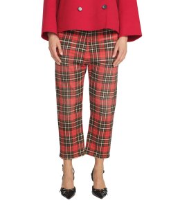 R13 Tailored Drop Plaid Denim Pants