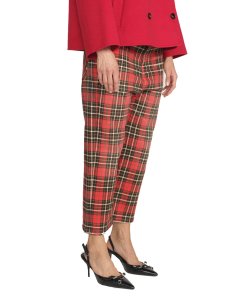 R13 Tailored Drop Plaid Denim Pants