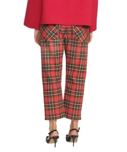 R13 Tailored Drop Plaid Denim Pants